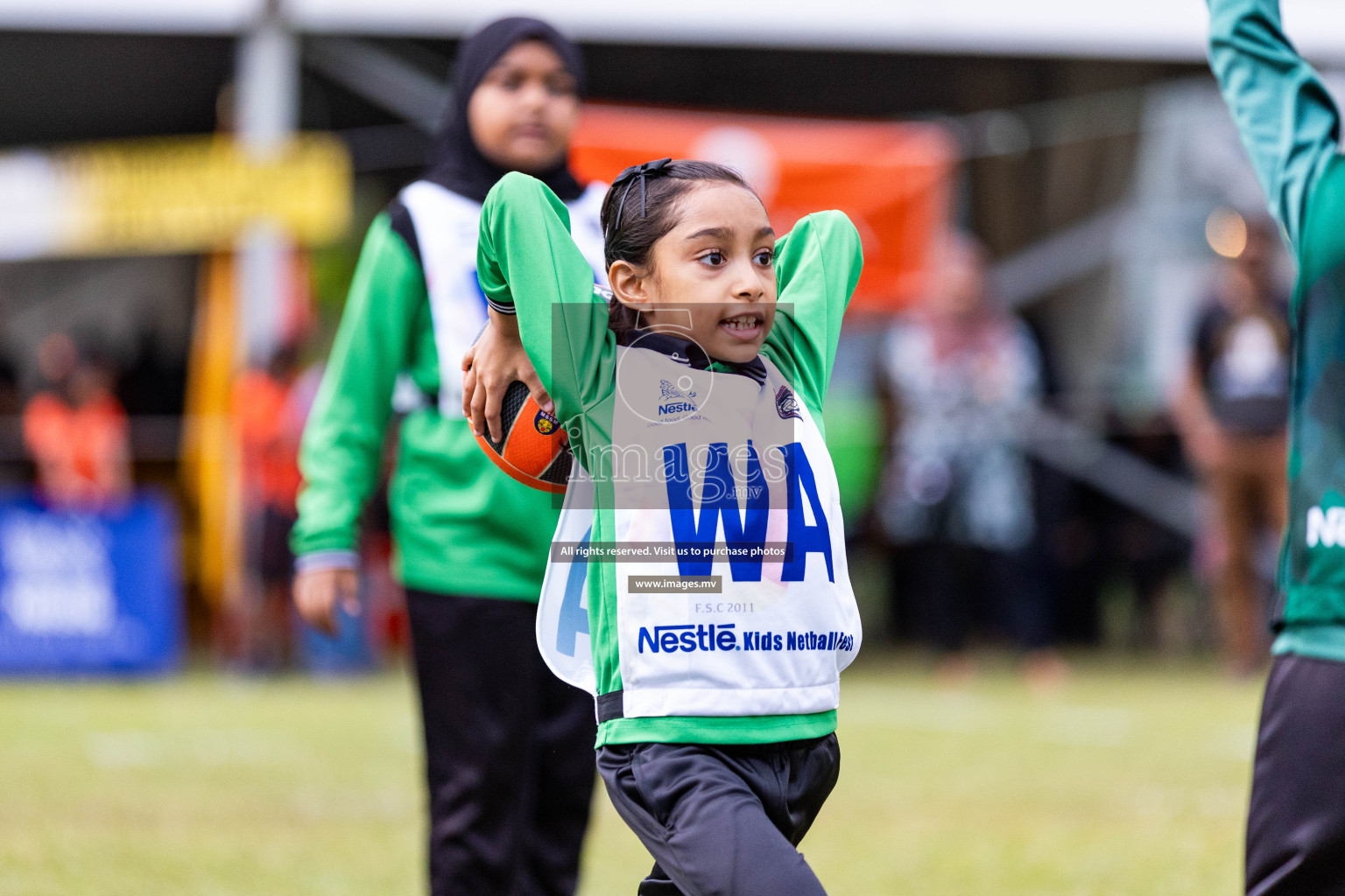 Day 2 of Nestle' Kids Netball Fiesta 2023 held in Henveyru Stadium, Male', Maldives on Thursday, 1st December 2023. Photos by Nausham Waheed / Images.mv