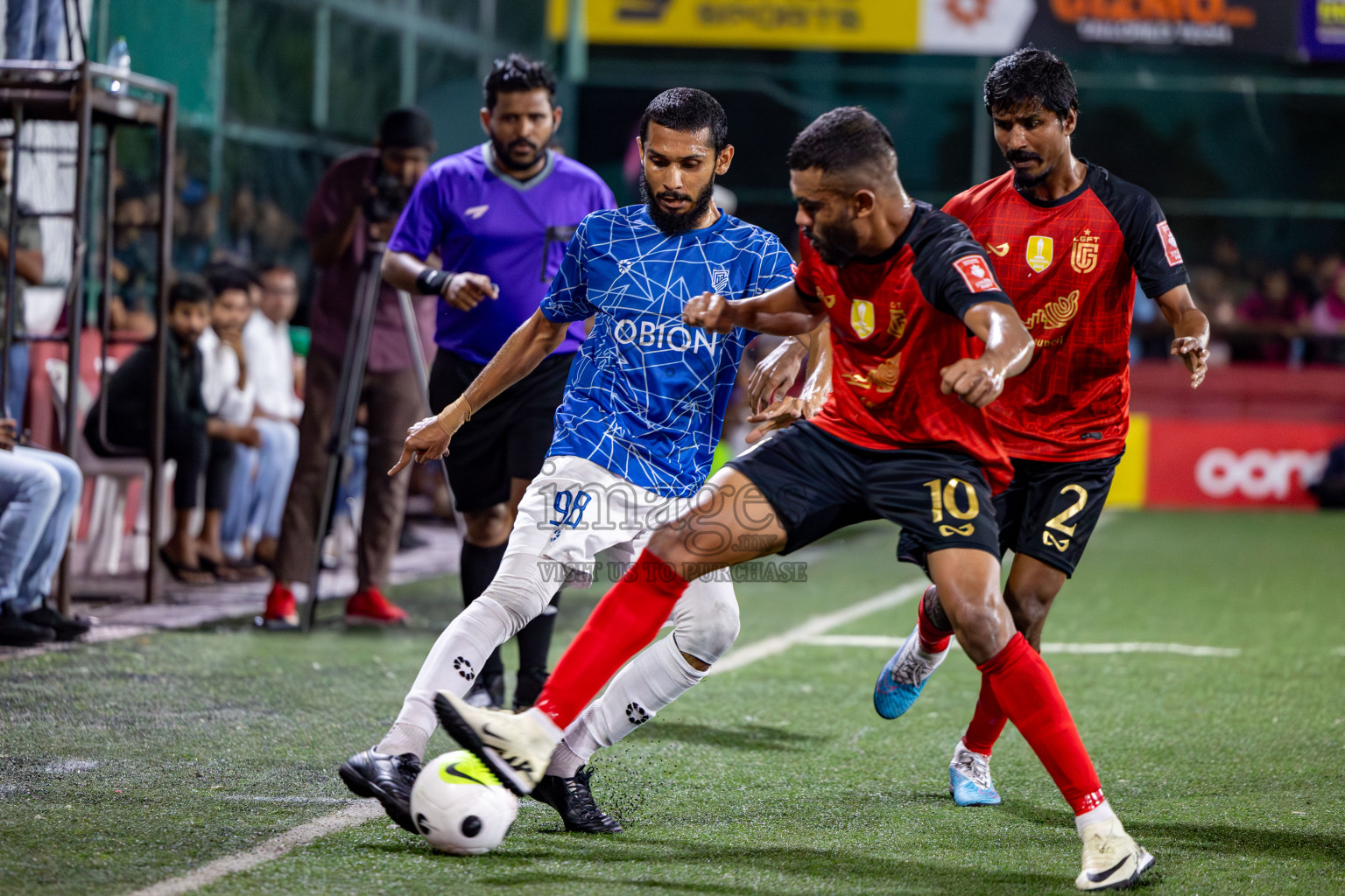 L. Gan VS HDh. Naivaadhoo in Round of 16 on Day 40 of Golden Futsal Challenge 2024 which was held on Tuesday, 27th February 2024, in Hulhumale', Maldives Photos: Hassan Simah / images.mv