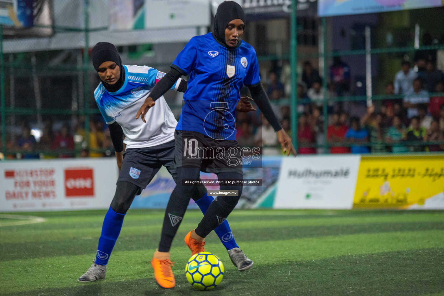 MPL vs Police Club in the finals of 18/30 Women's Futsal Fiesta 2019 on 2nd May 2019, held in Hulhumale Photos: Ismail Thoriq / images.mv