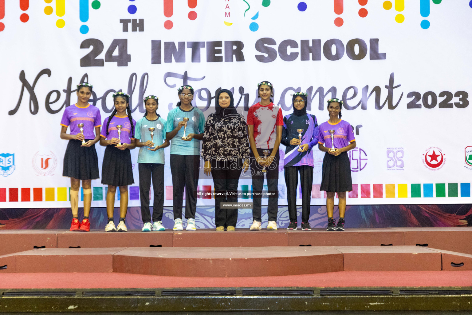 Final of 24th Interschool Netball Tournament 2023 was held in Social Center, Male', Maldives on 7th November 2023. Photos: Nausham Waheed / images.mv