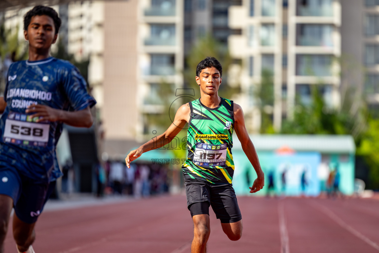 Day 1 of MWSC Interschool Athletics Championships 2024 held in Hulhumale Running Track, Hulhumale, Maldives on Saturday, 9th November 2024. 
Photos by: Hassan Simah / Images.mv