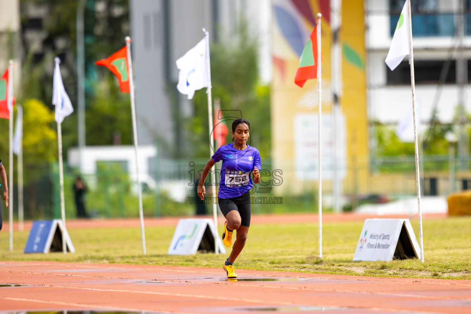 Day 1 of MWSC Interschool Athletics Championships 2024 held in Hulhumale Running Track, Hulhumale, Maldives on Saturday, 9th November 2024. 
Photos by: Ismail Thoriq / images.mv