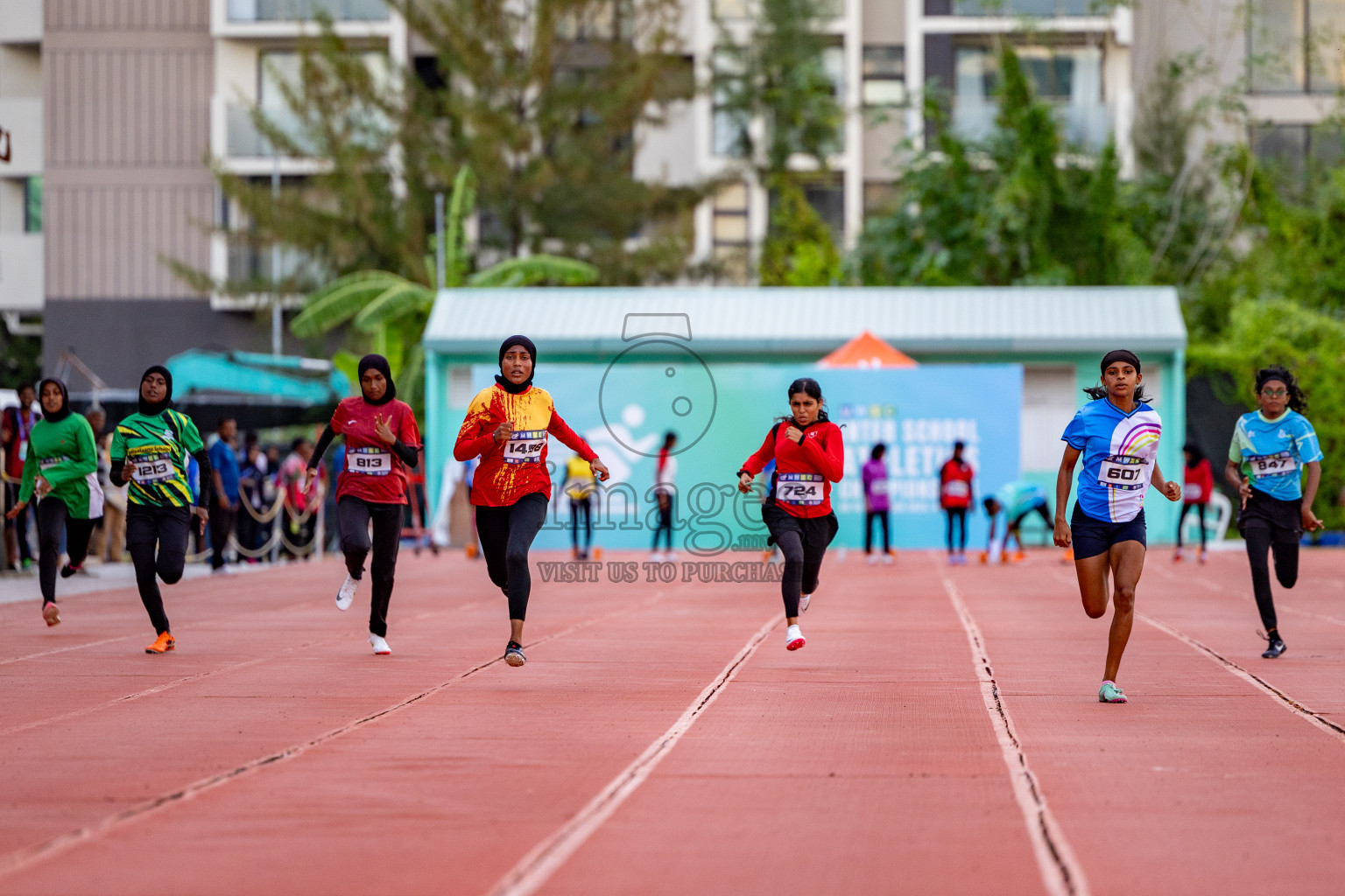 Day 1 of MWSC Interschool Athletics Championships 2024 held in Hulhumale Running Track, Hulhumale, Maldives on Saturday, 9th November 2024. 
Photos by: Hassan Simah / Images.mv