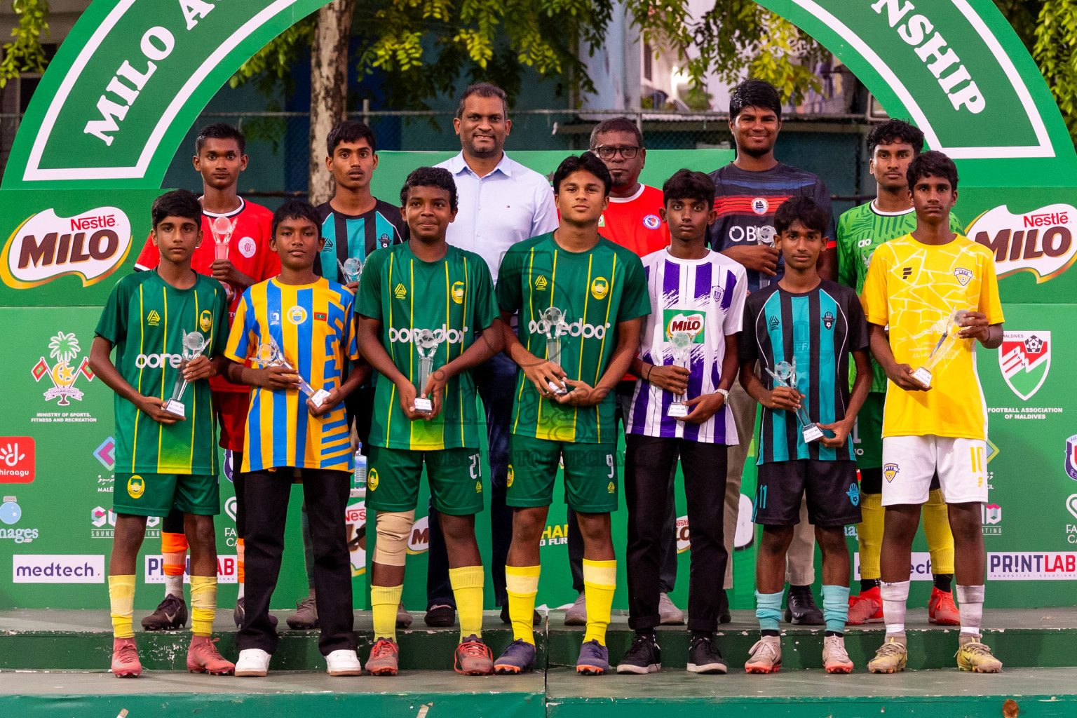 Day 5 of MILO Academy Championship 2025 (U14) was held on Monday, 3rd November 2025 at Henveiru Football Grounds, Male', Maldives . Photos: Nausham Waheed / images.mv