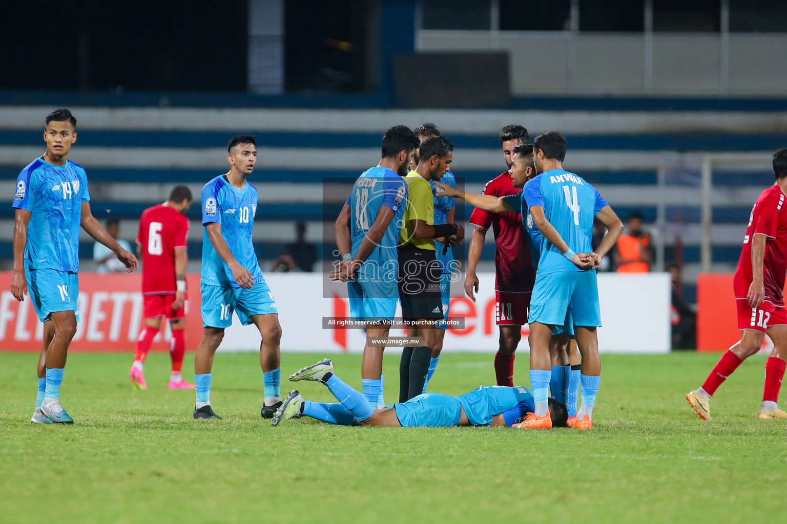 Lebanon vs India in the Semi-final of SAFF Championship 2023 held in Sree Kanteerava Stadium, Bengaluru, India, on Saturday, 1st July 2023. Photos: Nausham Waheed, Hassan Simah / images.mv