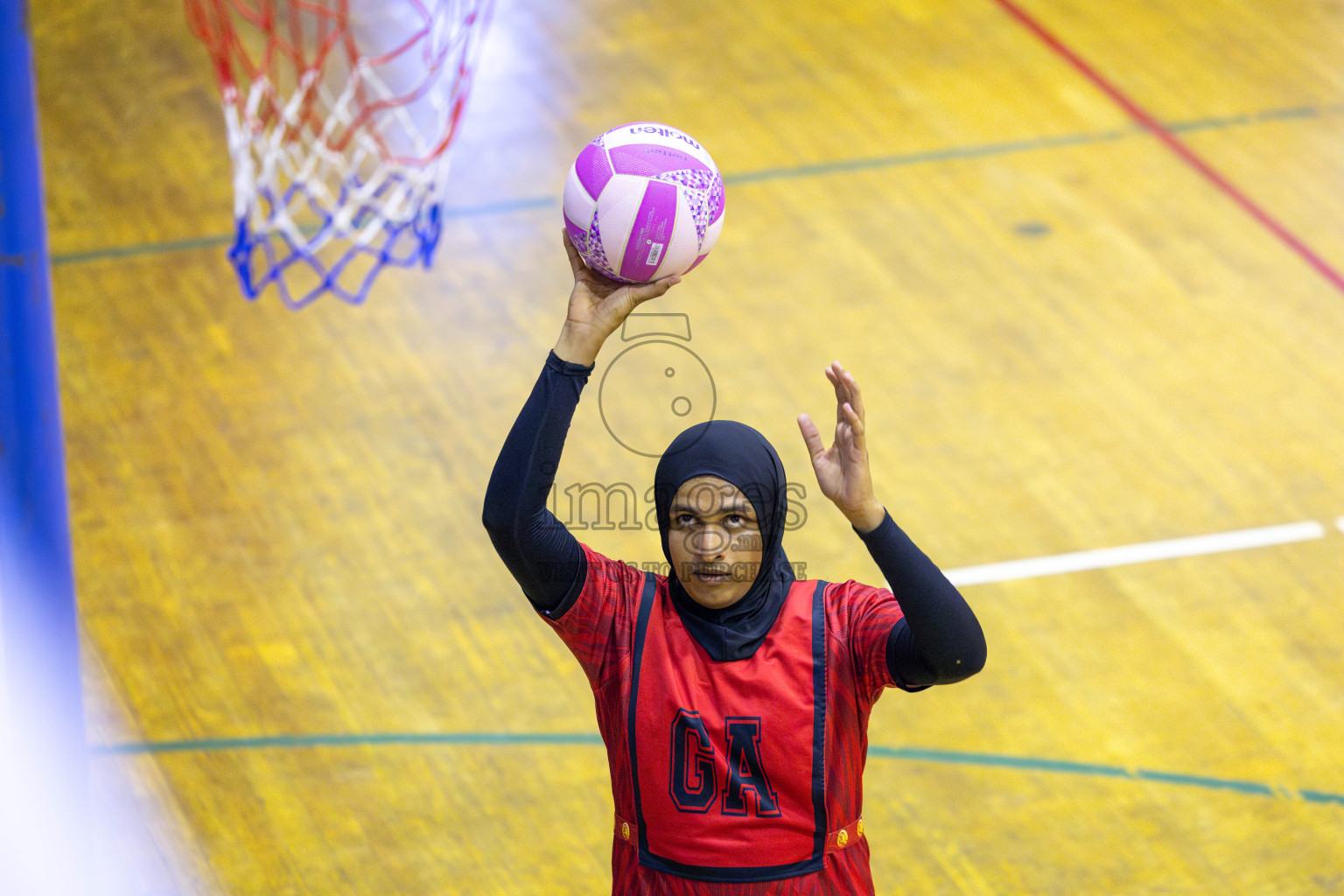 Club Matrix vs N Sports Academy in Day 6 of 24th Milo Netball Association Championship held in Social Center at Male', Maldives on Saturday, 6th September 2025. Photos: Yasna Ahmed / images.mv