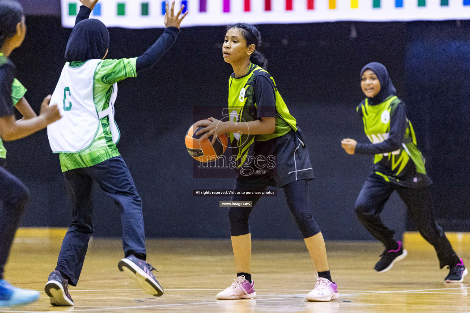 Day3 of 24th Interschool Netball Tournament 2023 was held in Social Center, Male', Maldives on 29th October 2023. Photos: Nausham Waheed, Mohamed Mahfooz Moosa / images.mv