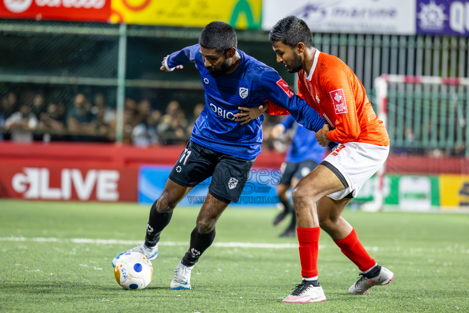 K Gaafaru vs K Kaashidhoo in Kaafu Atoll Semi Final in Day 24 of Golden Futsal Challenge 2025 was held on Tuesday , 28th January 2025, in Hulhumale', Maldives. Photos: Ismail Thoriq / images.mv