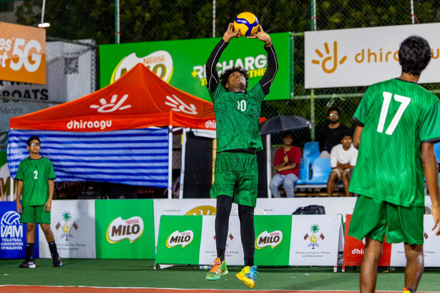 Sports Club Vision vs Sports Club Dhirun in the Bronze Match of Milo National Junior Volleyball Championship 2025 Men's Division was held on Saturday, 29th November 2025 at Ekuveni Turf Court Male', Maldives. Photos: Nausham Waheed / images.mv