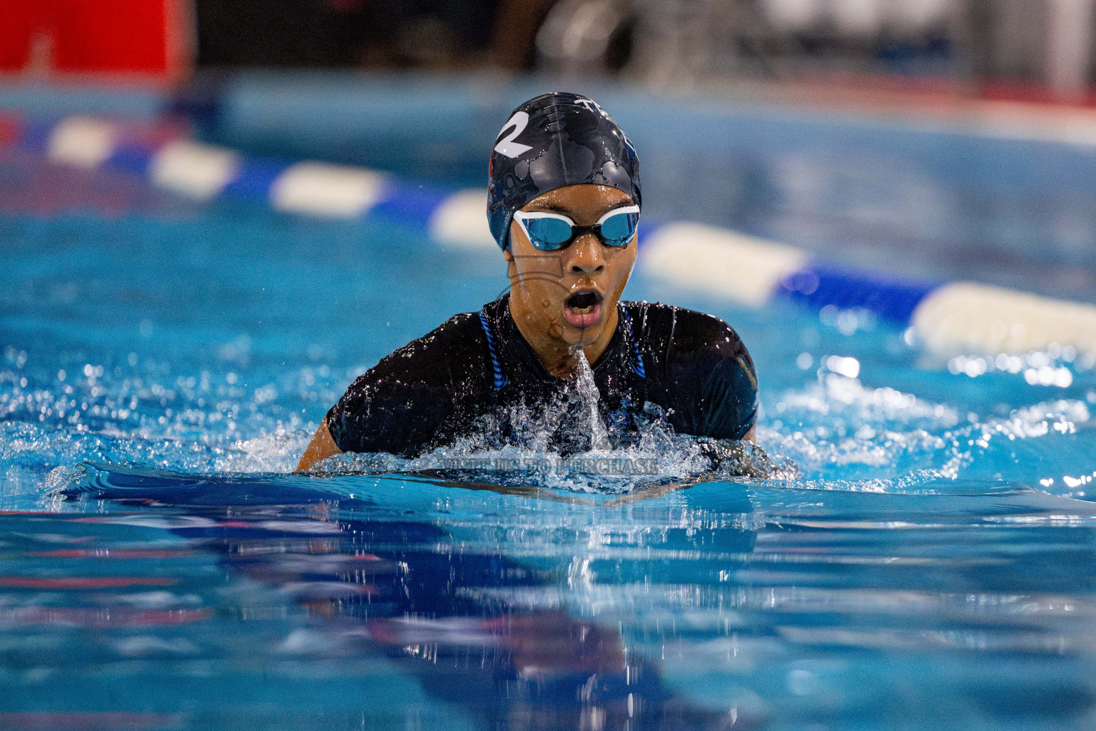 Day 4 of National Swimming Championship 2024 held in Hulhumale', Maldives on Monday, 16th December 2024. Photos: Hassan Simah / images.mv