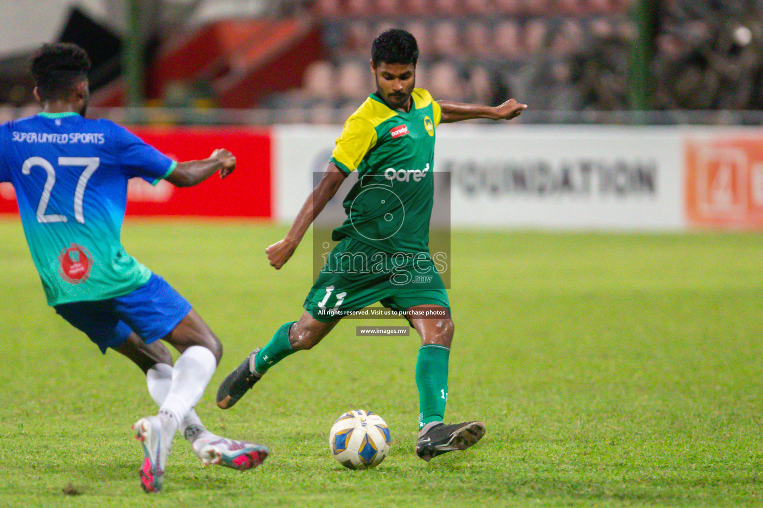 President's Cup 2023 Semi Final - Maziya Sports & Recreation vs Super United Sports, held in National Football Stadium, Male', Maldives  Photos: Mohamed Mahfooz Moosa/ Images.mv