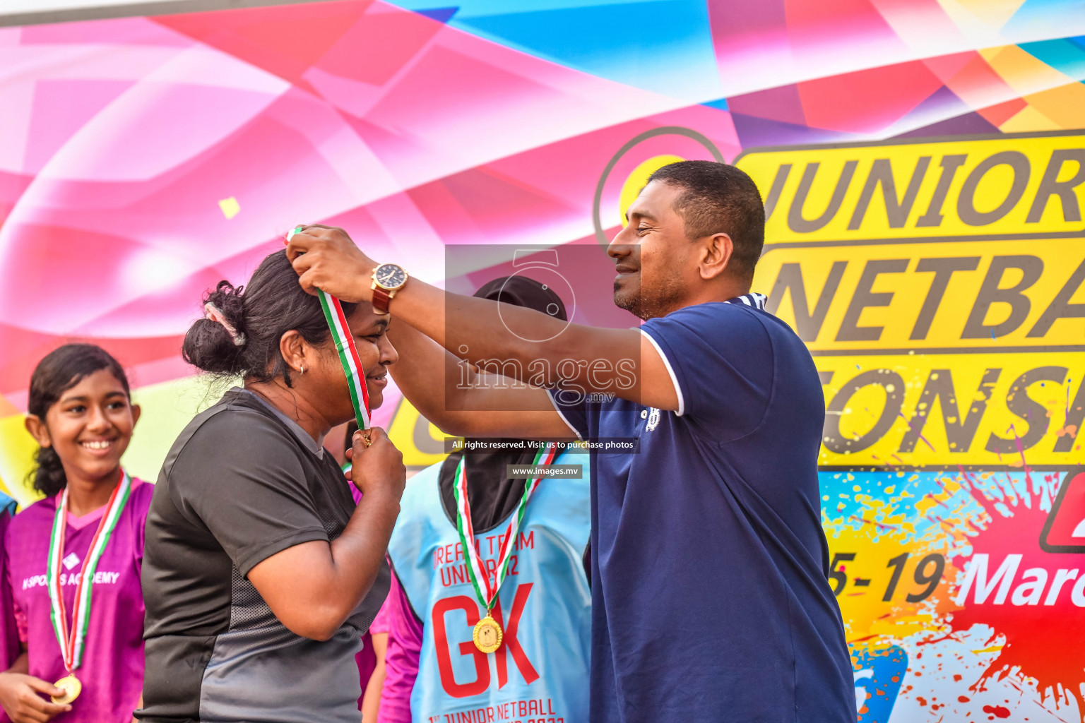 Final of Junior Netball Championship 2022 held in Male', Maldives on 19th March 2022. Photos by Nausham Waheed