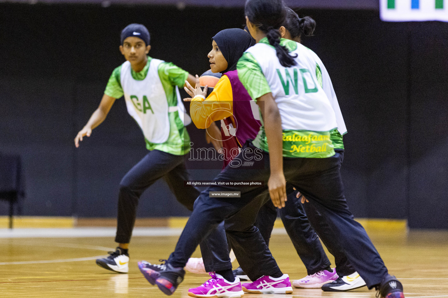 Day3 of 24th Interschool Netball Tournament 2023 was held in Social Center, Male', Maldives on 29th October 2023. Photos: Nausham Waheed, Mohamed Mahfooz Moosa / images.mv