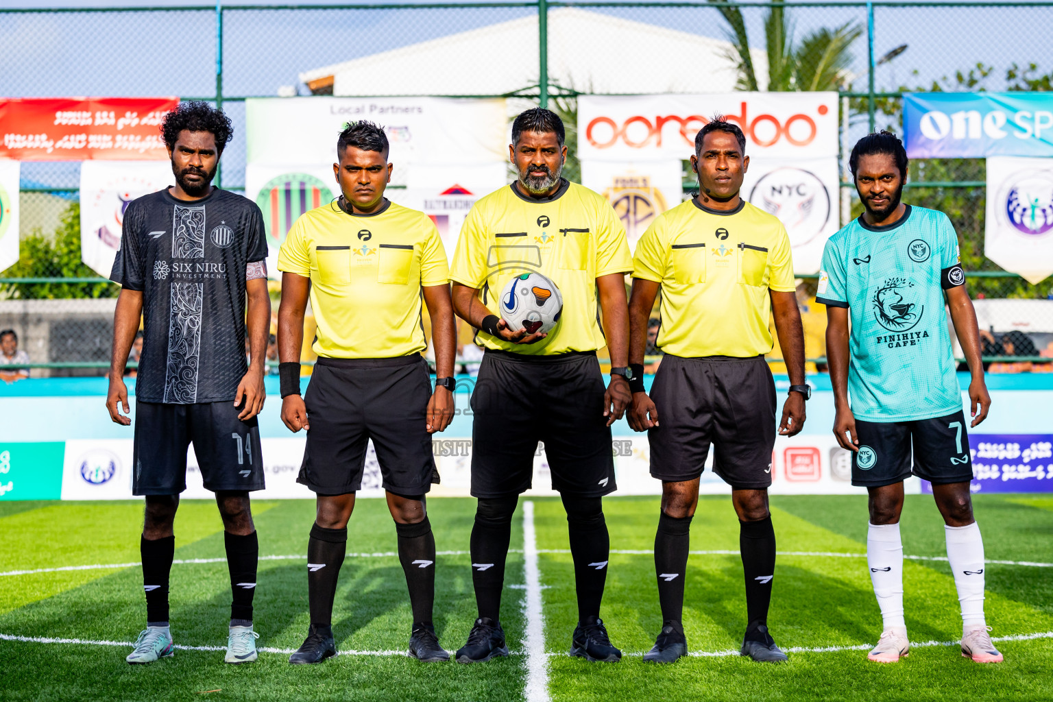 Dee Cee Jay SC vs Naalaafushi YC in Day 3 of Laamehi Dhiggaru Ekuveri Futsal Challenge 2024 was held on Sunday, 28th July 2024, at Dhiggaru Futsal Ground, Dhiggaru, Maldives Photos: Nausham Waheed / images.mv