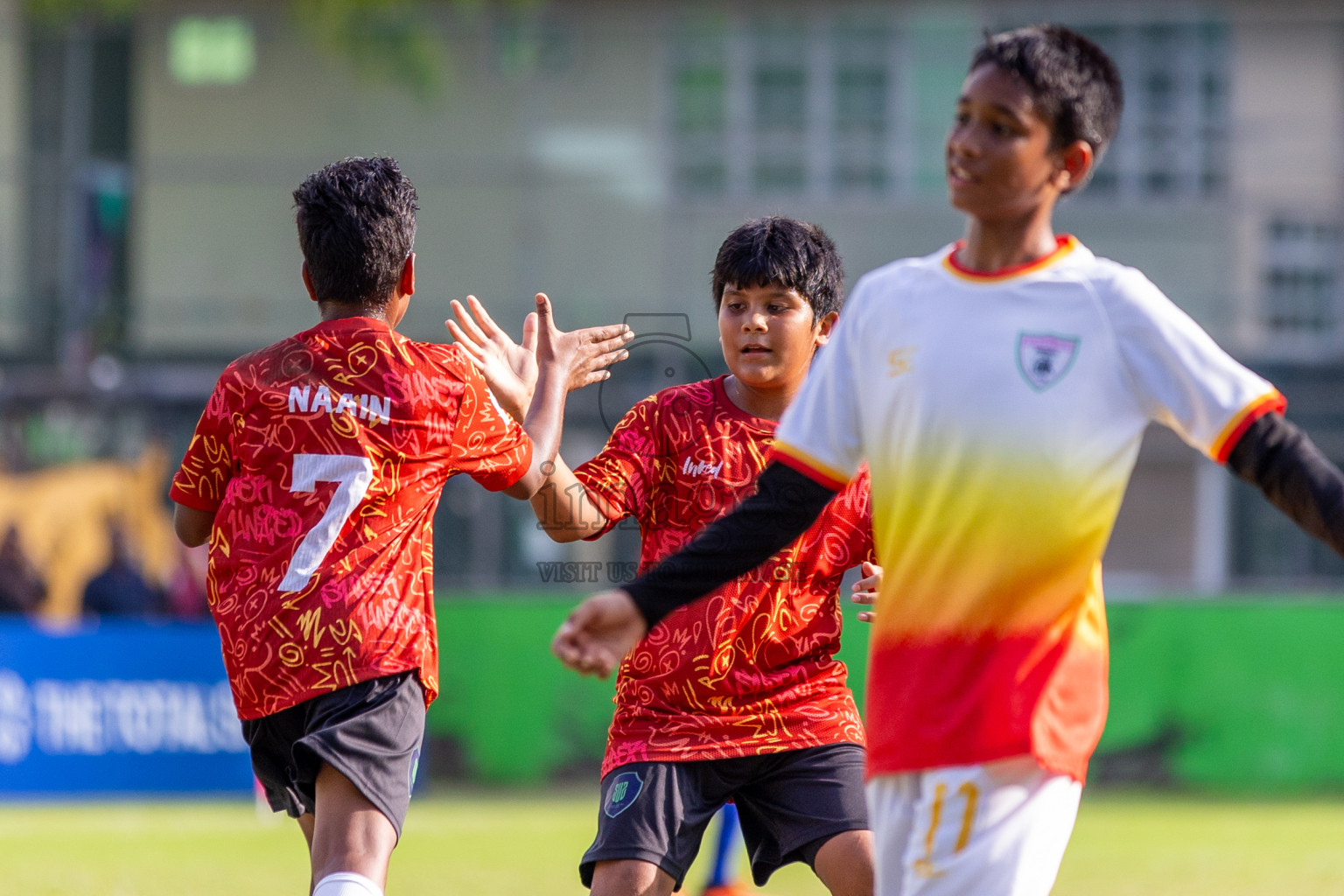 Club Eagles vs Super United Sports (U12) in Day 4 of Dhivehi Youth League 2024 held at Henveiru Stadium on Thursday, 28th November 2024. Photos: Shuu Abdul Sattar/ Images.mv