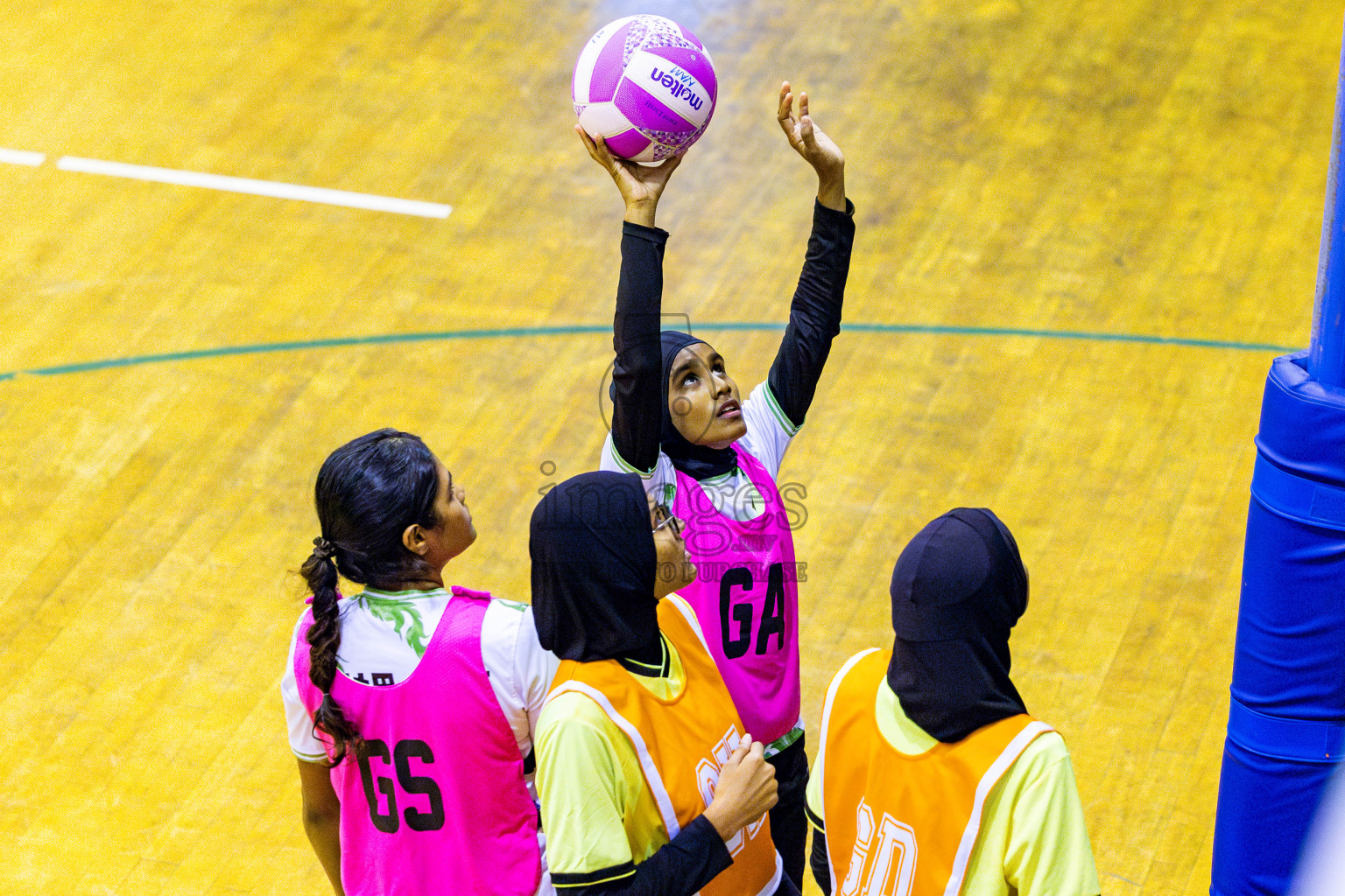 KYRC vs Sports Club Shining Star in Day 10 of National Netball Tournament 2025 held in Social Center at Male', Maldives on Tuesday, 27th May 2025. Photos: Nausham Waheed / images.mv