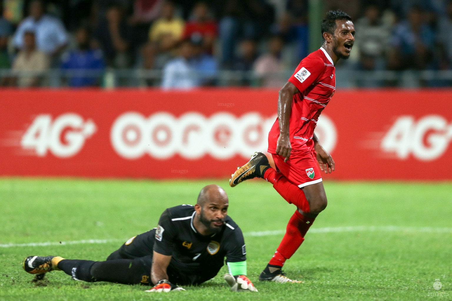 Asian Cup Qualifier between Maldives and Oman in National Stadium, on 10 October 2017 Male' Maldives. ( Images.mv Photo: Abdulla Abeedh )