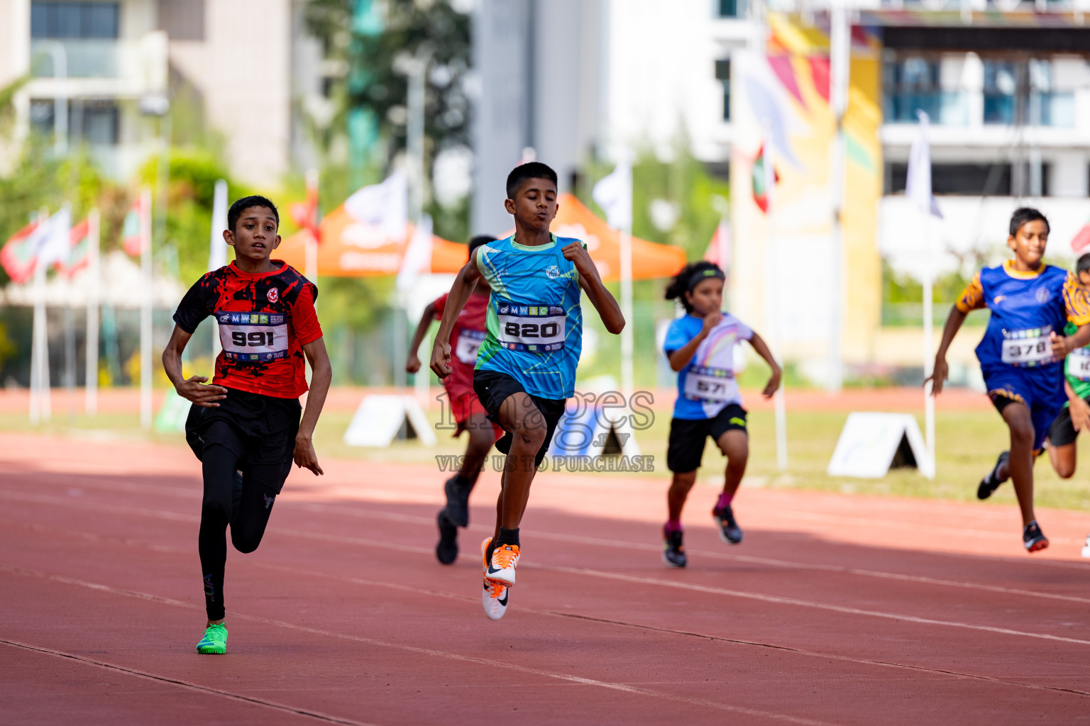 Day 2 of MWSC Interschool Athletics Championships 2024 held in Hulhumale Running Track, Hulhumale, Maldives on Sunday, 10th November 2024. 
Photos by: Hassan Simah / Images.mv