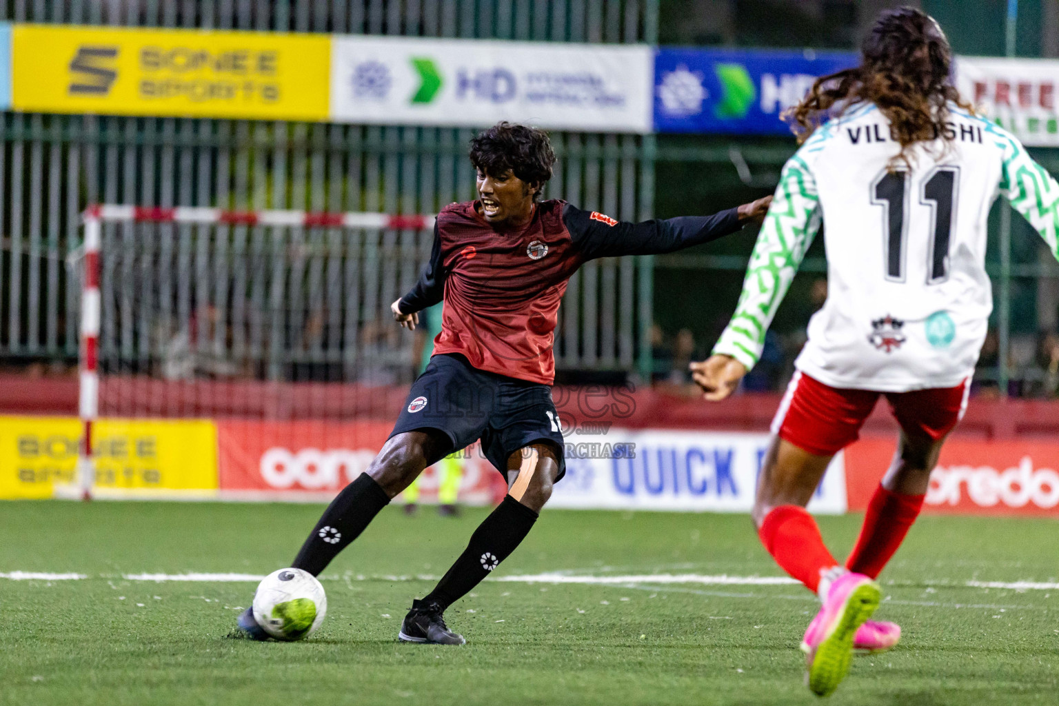 Th.Omadhoo VS Th.Vilufushi in Day 11 of Golden Futsal Challenge 2024 was held on Thursday, 25th January 2024, in Hulhumale', Maldives
Photos: Nausham Waheed / images.mv