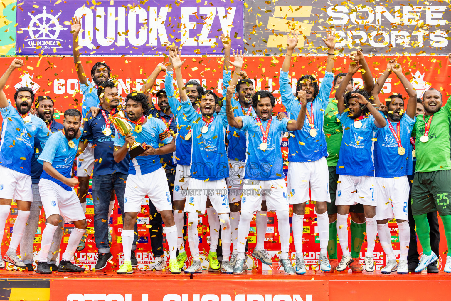 Sh Kanditheemu vs Sh Milandhoo in Day 21 of Golden Futsal Challenge 2025 was held on Saturday , 25th January 2025, in Hulhumale', Maldives.
Photos: Ismail Thoriq / images.mv