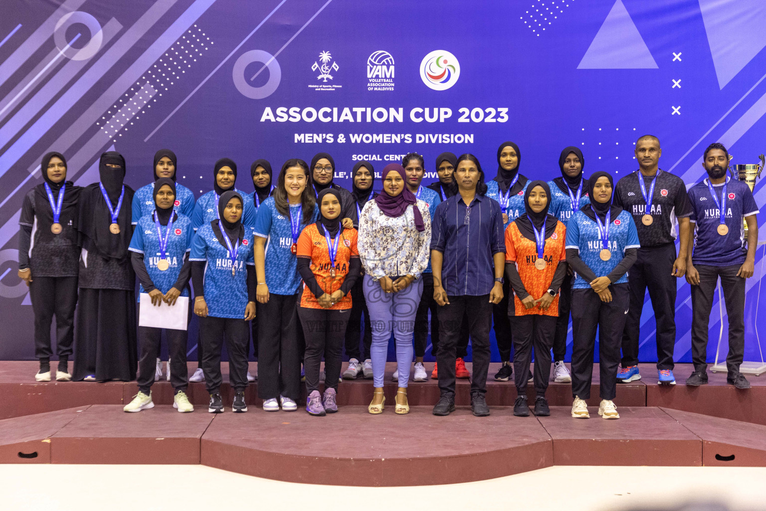 Final of Women's Division of Volleyball Association Cup 2023 held in Male', Maldives on Monday, 25th December 2023 at Social Center Indoor Hall Photos By: Nausham Waheed /images.mv