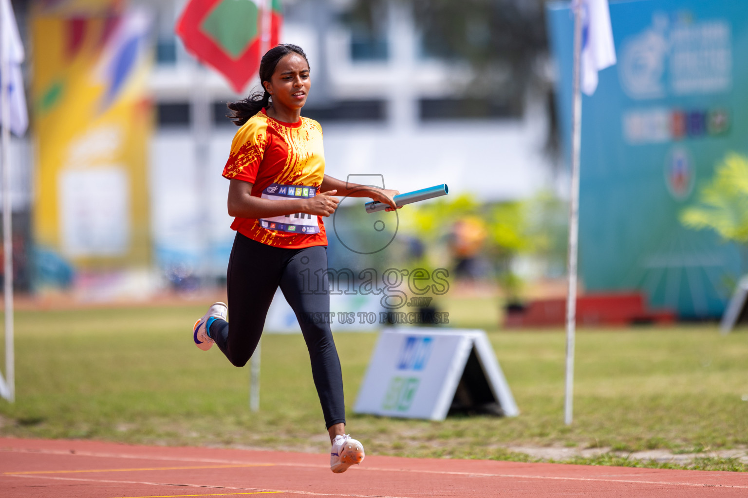 Day 5 of MWSC Interschool Athletics Championships 2024 held in Hulhumale Running Track, Hulhumale, Maldives on Wednesday, 13th November 2024. Photos by: Raif Yoosuf / Images.mv