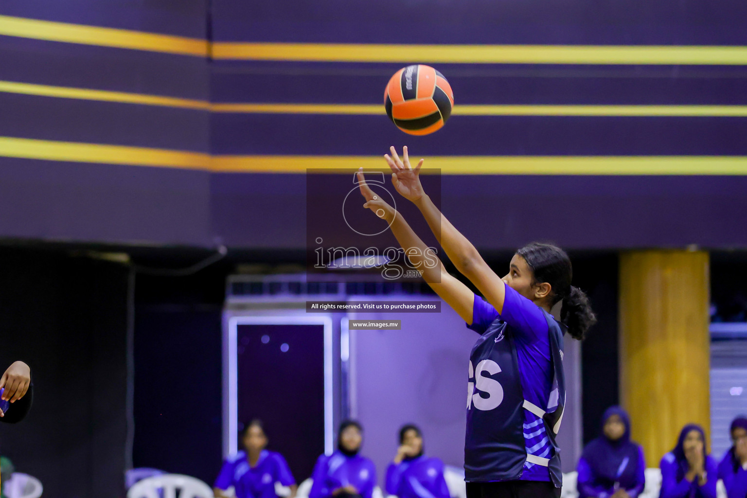 Day 9 of 24th Interschool Netball Tournament 2023 was held in Social Center, Male', Maldives on 4th November 2023. Photos: Hassan Simah / images.mv