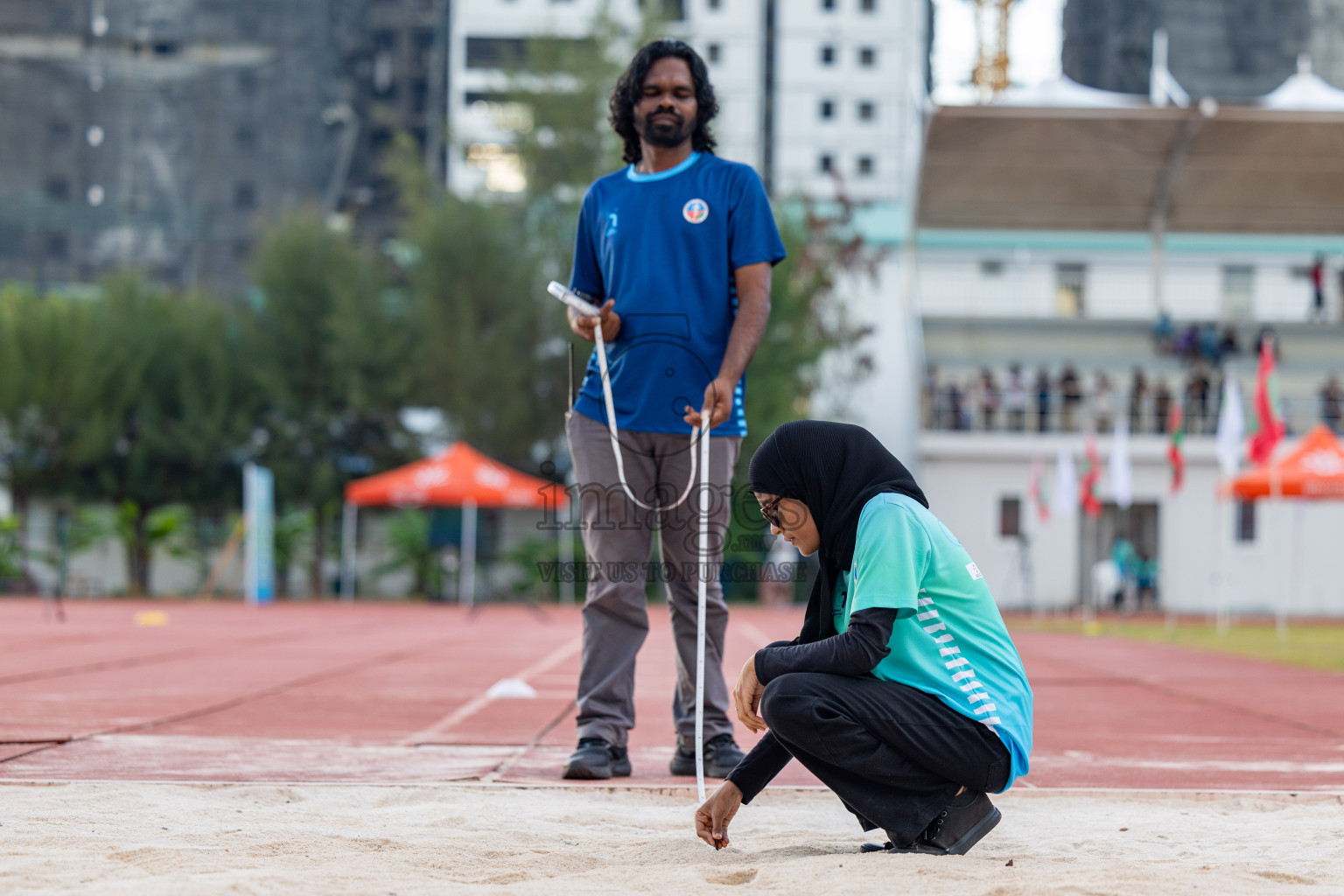 Day 1 of MWSC Interschool Athletics Championships 2024 held in Hulhumale Running Track, Hulhumale, Maldives on Saturday, 9th November 2024. 
Photos by: Hassan Simah / Images.mv