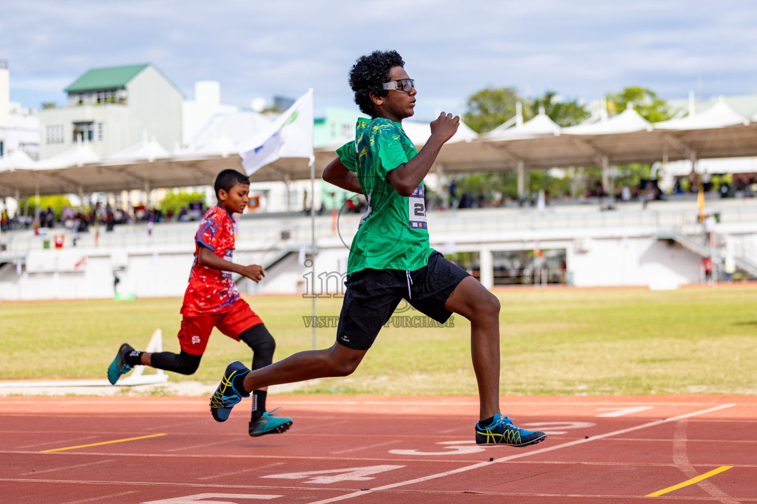 Day 2 of MWSC Interschool Athletics Championships 2024 held in Hulhumale Running Track, Hulhumale, Maldives on Sunday, 10th November 2024. 
Photos by: Hassan Simah / Images.mv