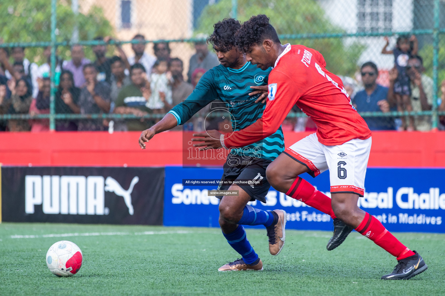 AA. Bodufulhudho vs AA. Mathiveri in Day 7 of Golden Futsal Challenge 2023 on 11 February 2023 in Hulhumale, Male, Maldives