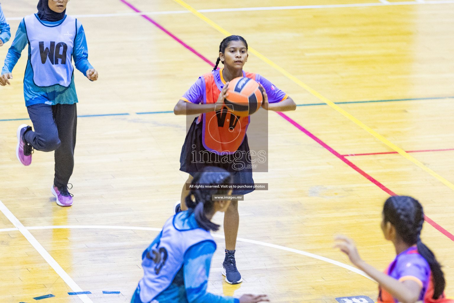 Day 10 of 24th Interschool Netball Tournament 2023 was held in Social Center, Male', Maldives on 5th November 2023. Photos: Nausham Waheed / images.mv