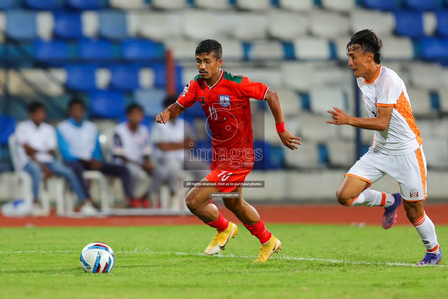 Bhutan vs Bangladesh in SAFF Championship 2023 held in Sree Kanteerava Stadium, Bengaluru, India, on Wednesday, 28th June 2023. Photos: Nausham Waheed, Hassan Simah / images.mv