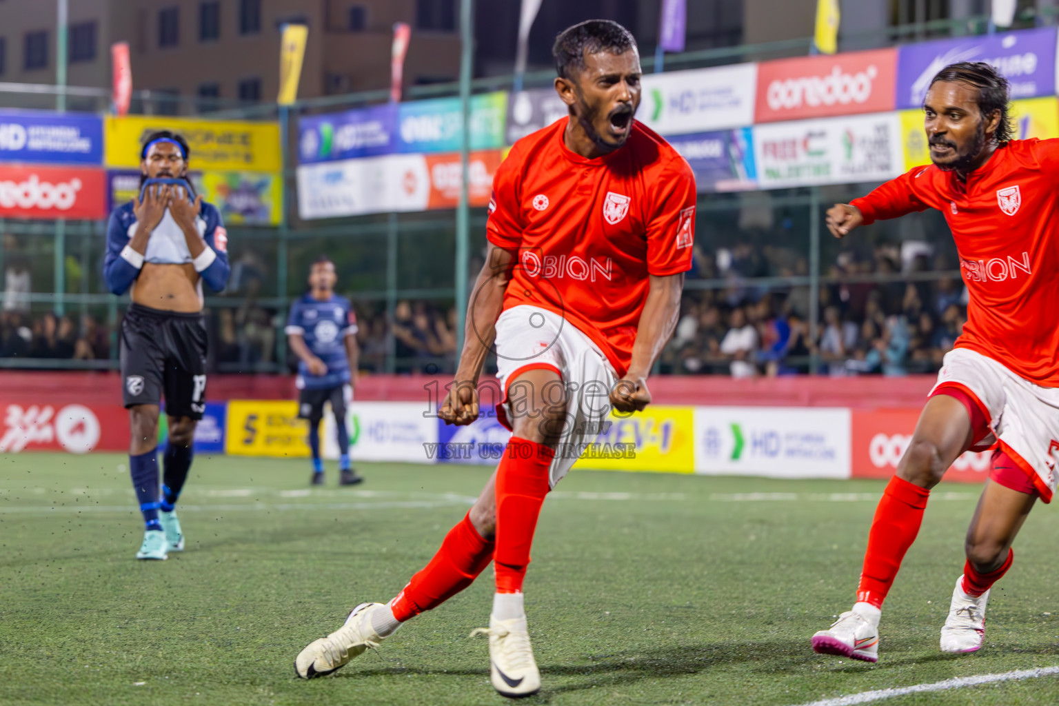 K Gaafaru vs B Eydhafushi in Semi Finals of Golden Futsal Challenge 2024 which was held on Friday, 1st March 2024, in Hulhumale', Maldives.
Photos: Ismail Thoriq / images.mv