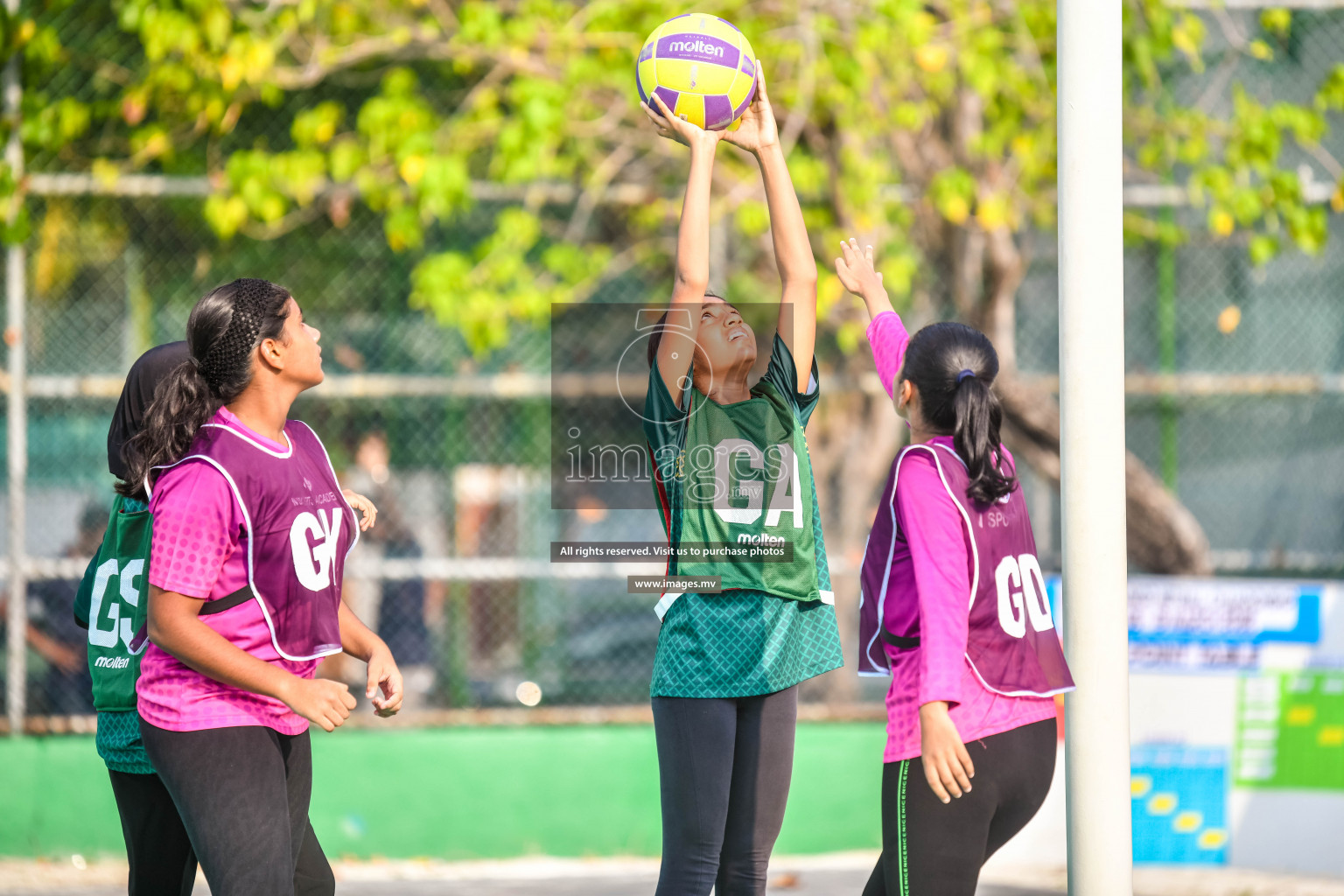 Day 9 of Junior Netball Championship 2022 held in Male', Maldives. Photos by Nausham Waheed