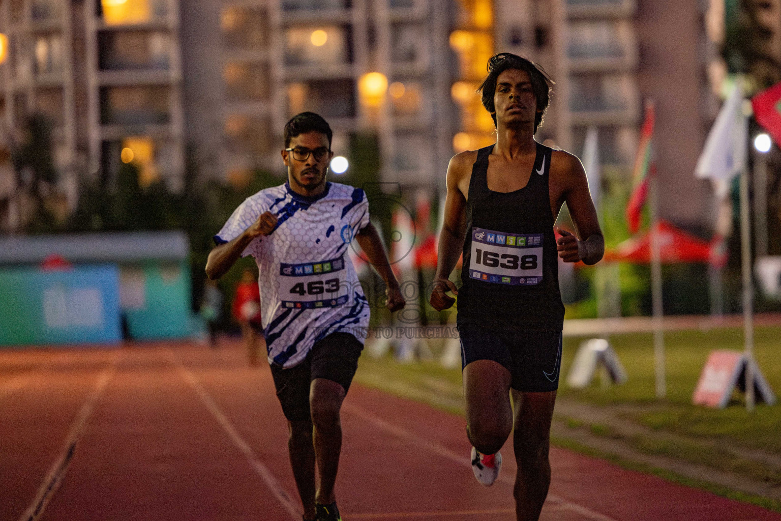 Day 1 of MWSC Interschool Athletics Championships 2024 held in Hulhumale Running Track, Hulhumale, Maldives on Saturday, 9th November 2024. 
Photos by: Hassan Simah / Images.mv