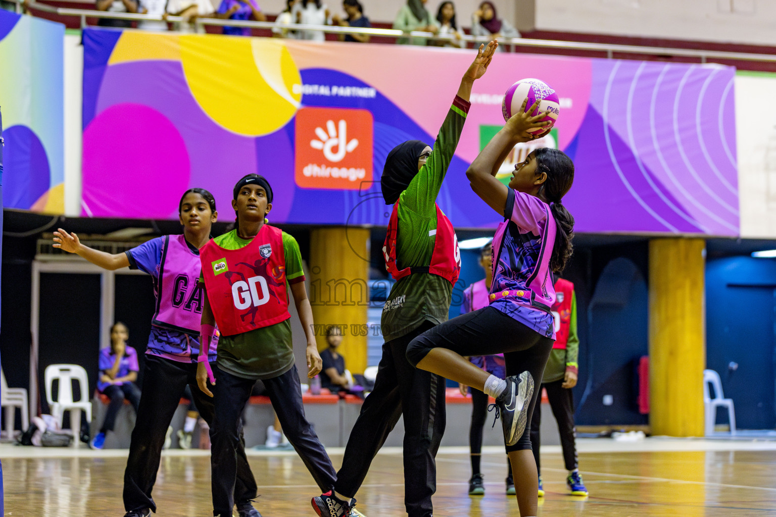 N Sports Academy A vs Fiontti Sports Club  in Day 3 of 3rd Netball Junior Championship, held at Social Center on Tuesday, 21st January 2025 . 
Photos: Hassan Simah / images.mv