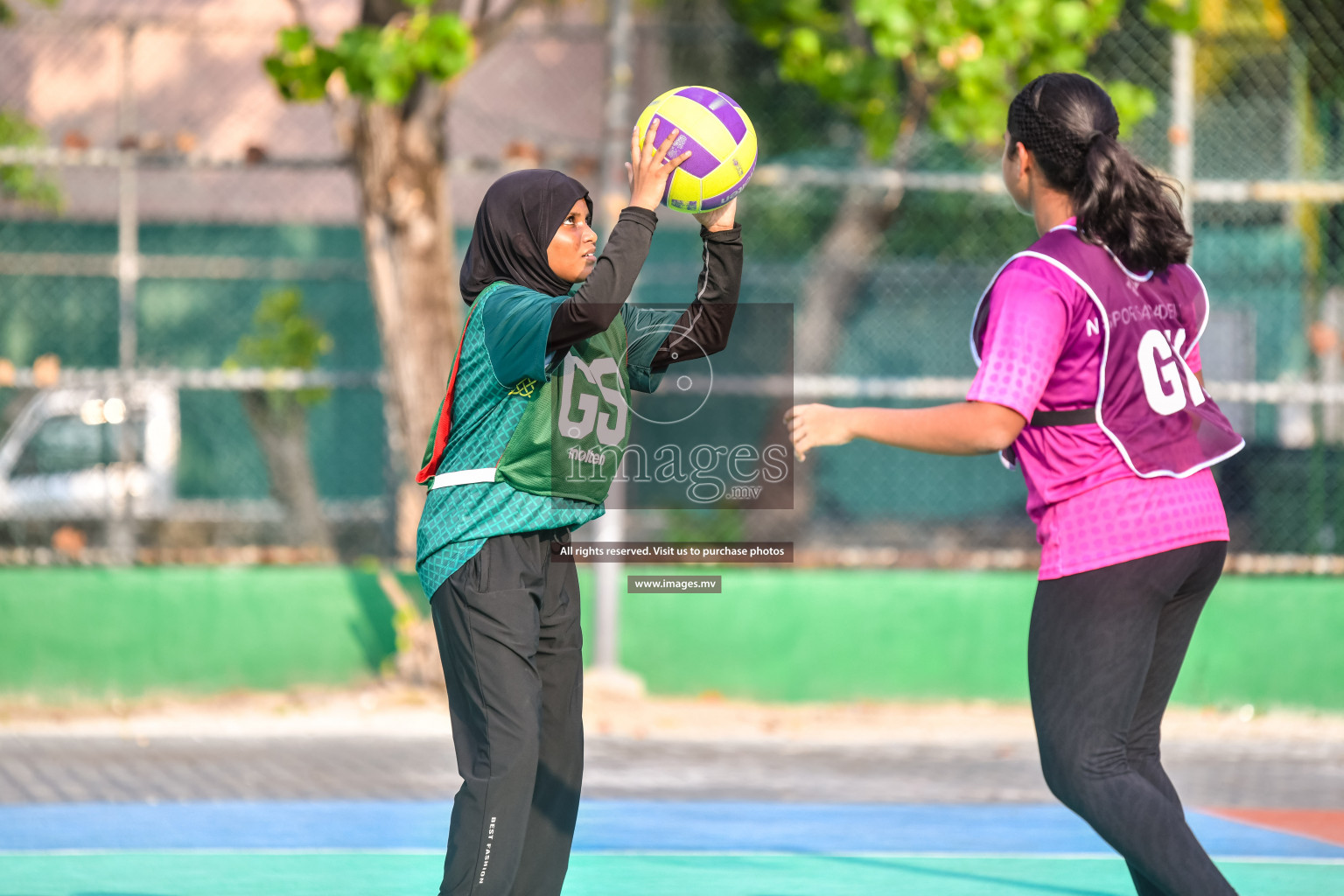 Day 9 of Junior Netball Championship 2022 held in Male', Maldives. Photos by Nausham Waheed