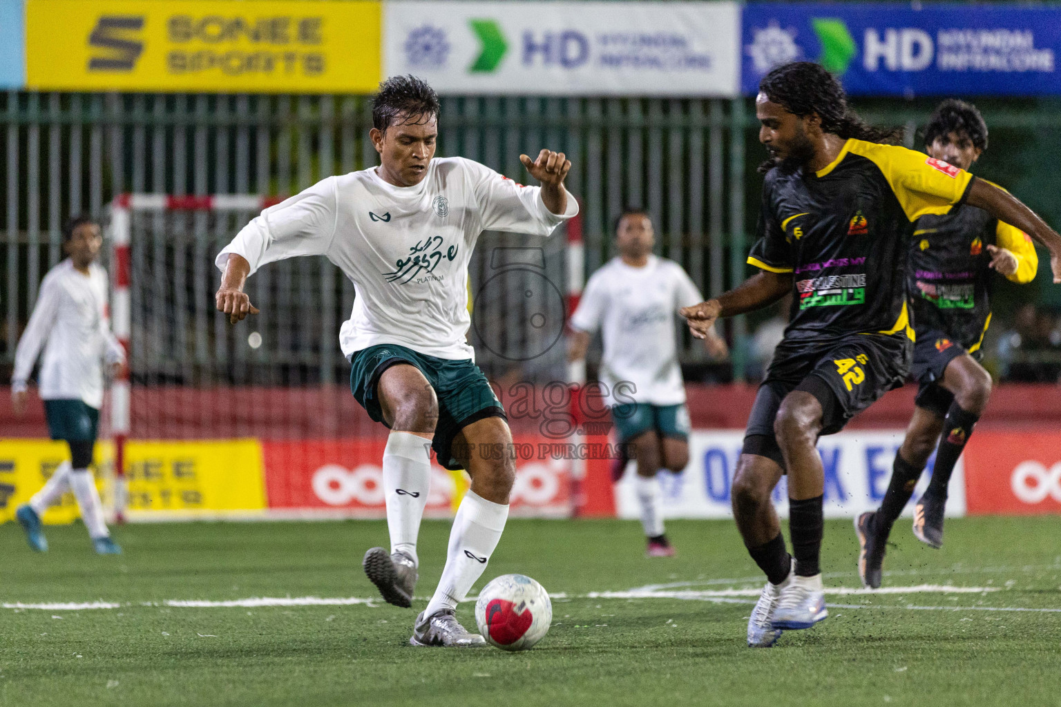 L Kalaidhoo vs L Maabaidhoo in Day 7 of Golden Futsal Challenge 2024 was held on Saturday, 20th January 2024, in Hulhumale', Maldives Photos: Nausham Waheed / images.mv