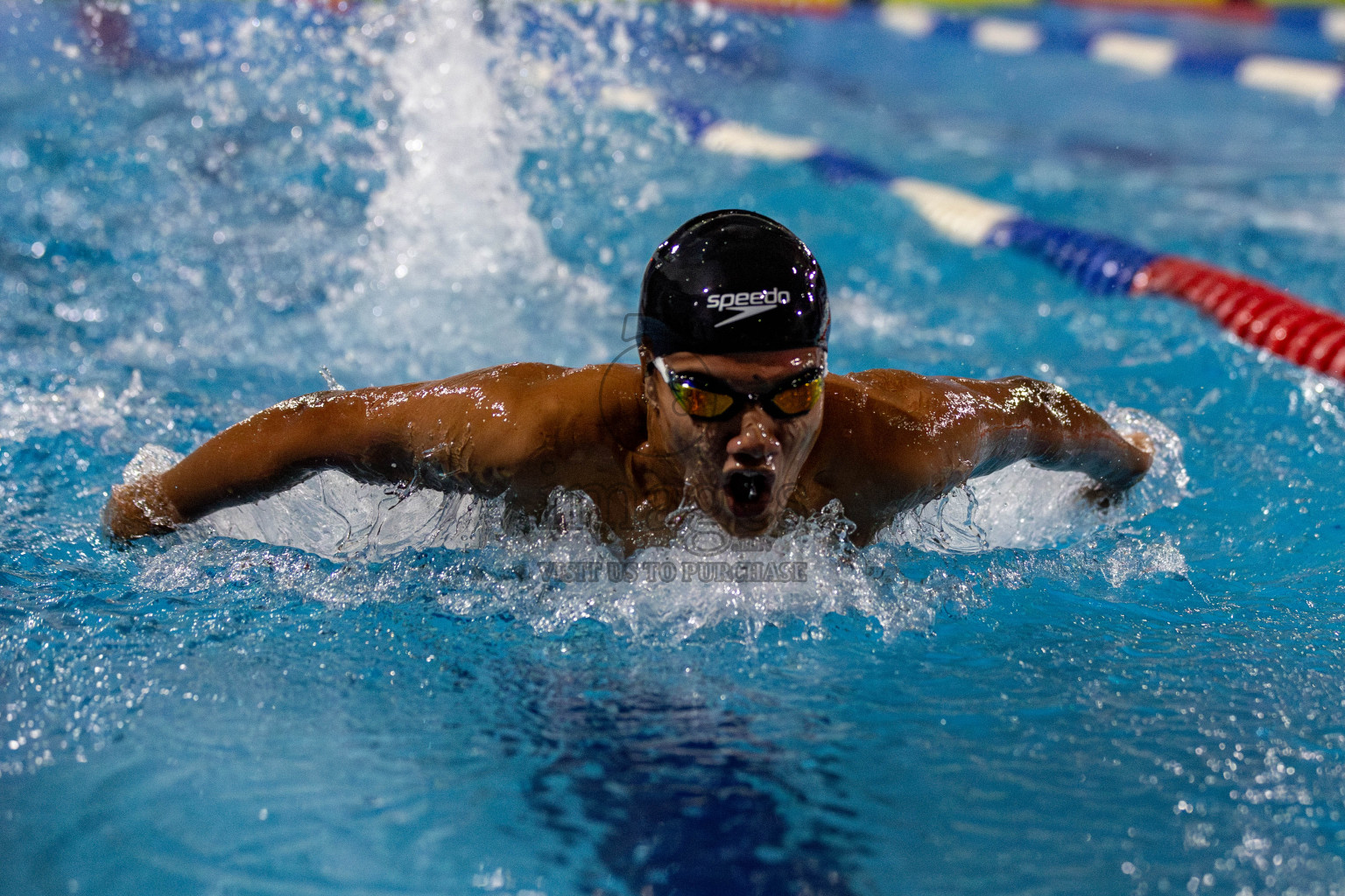 Day 2 of National Swimming Competition 2024 held in Hulhumale', Maldives on Saturday, 14th December 2024. Photos: Hassan Simah / images.mv