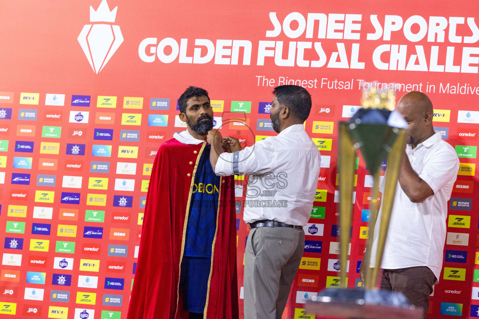 B Eydhafushi vs L Gan in the Final of Golden Futsal Challenge 2024 was held on Thursday, 7th March 2024, in Hulhumale', Maldives 
Photos: Ismail Thoriq / images.mv