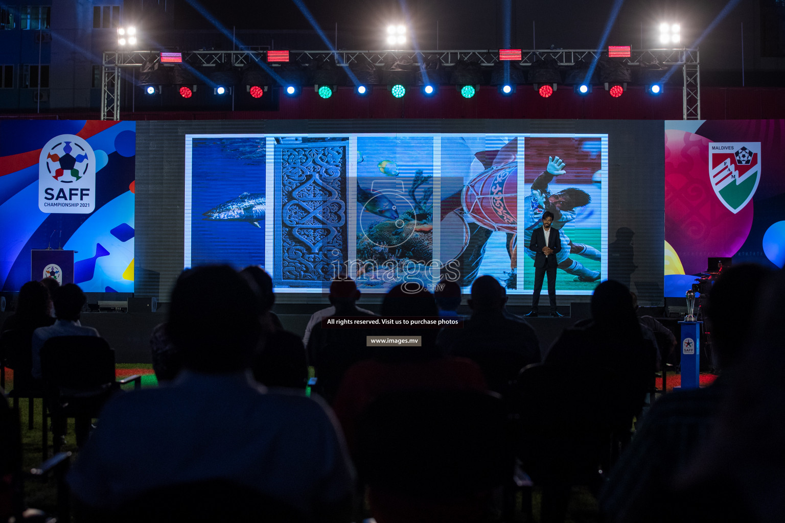 SAFF Championship 2021 Launching event was held in National Stadium, Male', Maldives on Sunday, 12th September 2021. Photos: Ismail Thoriq / images.mv