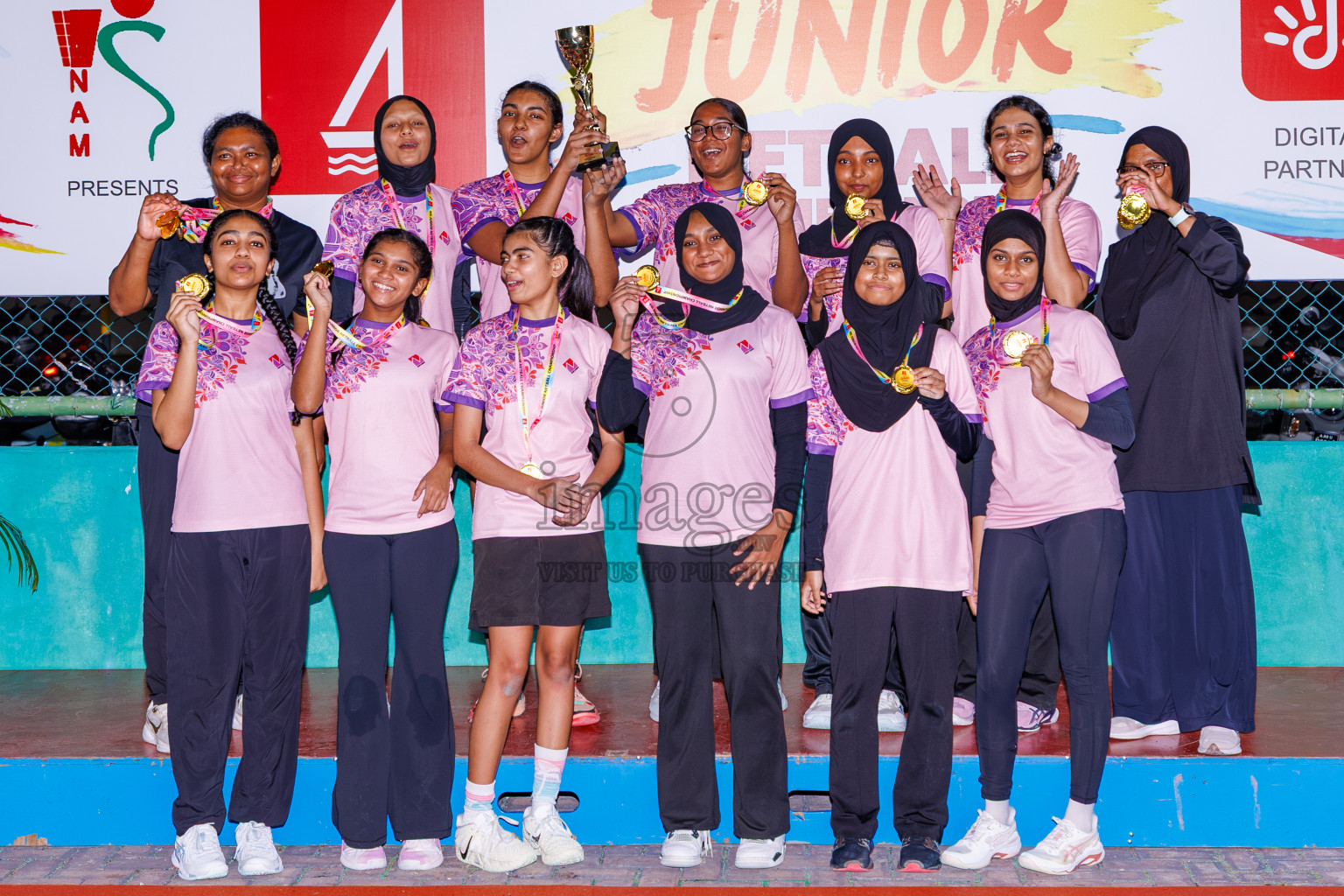 Finals of 4th Junior Netball Championship was held at Netball Synthetic Court, Male', Maldives on Monday, 26th October 2026. Photos: Mohamed Shavir Rasheed / images.mv
