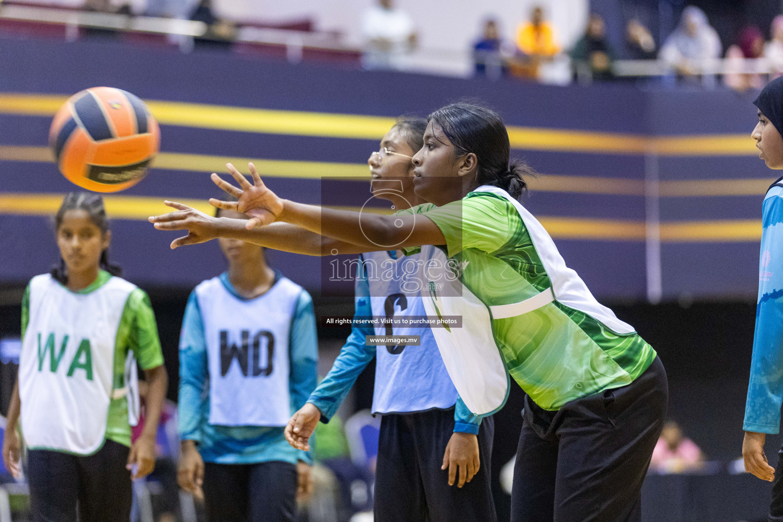 Day6 of 24th Interschool Netball Tournament 2023 was held in Social Center, Male', Maldives on 1st November 2023. Photos: Nausham Waheed / images.mv