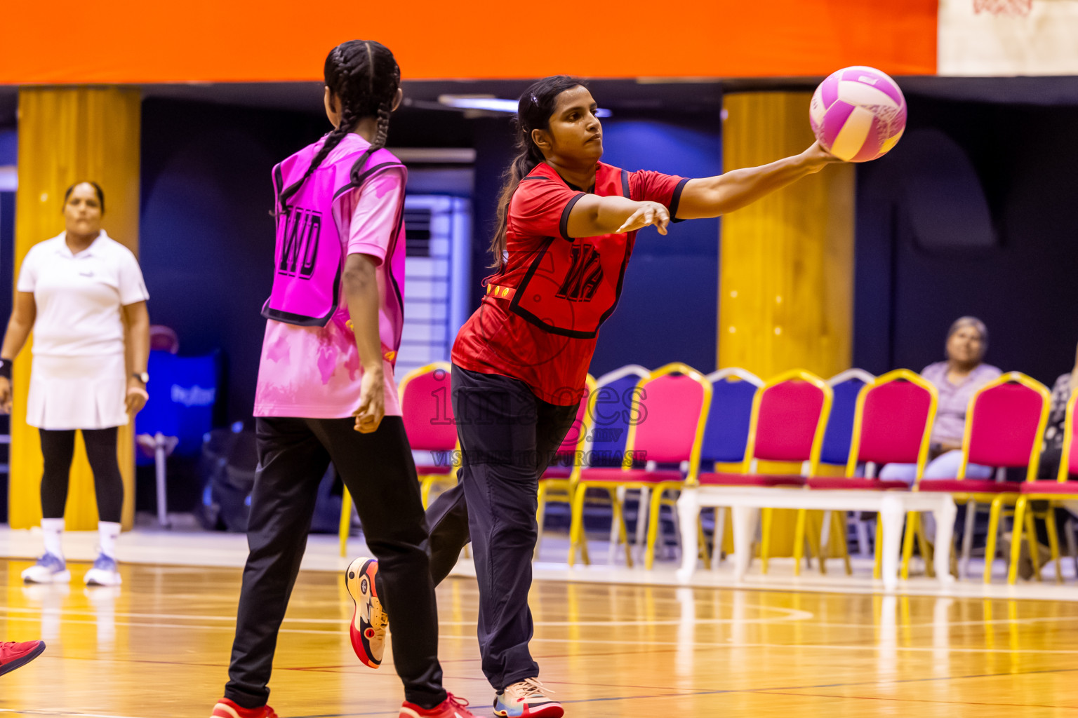 C Matrix vs Xenith SC in Day 7 of 24th Milo Netball Association Championship was held in Social Center at Male', Maldives on Sunday, 7th September 2025. Photos: Nausham Waheed / images.mv