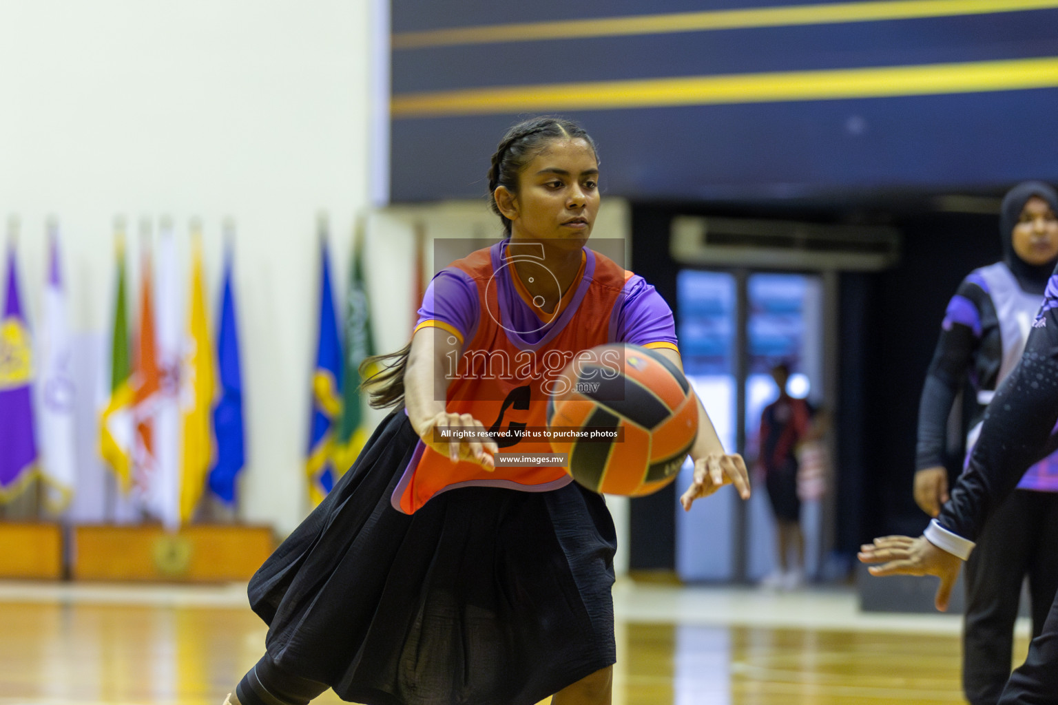 Day 11 of 24th Interschool Netball Tournament 2023 was held in Social Center, Male', Maldives on 6th November 2023. Photos: Mohamed Mahfooz Moosa / images.mv