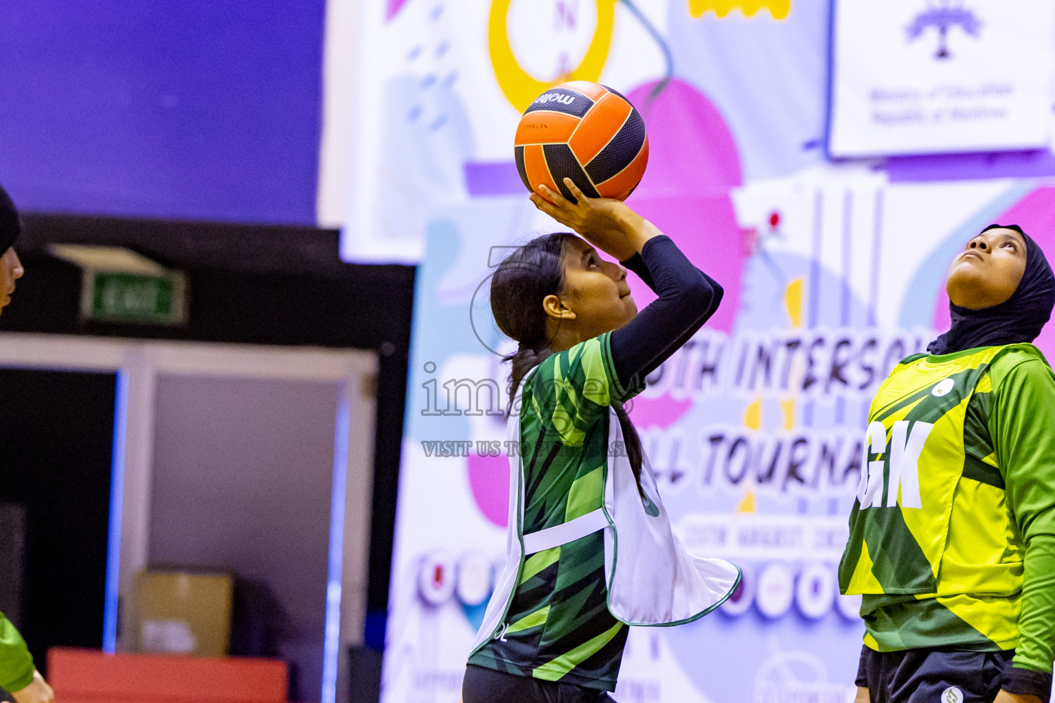 Day 12 of 25th Inter-School Netball Tournament was held in Social Center at Male', Maldives on Thursday, 22nd August 2024. Photos: Nausham Waheed / images.mv