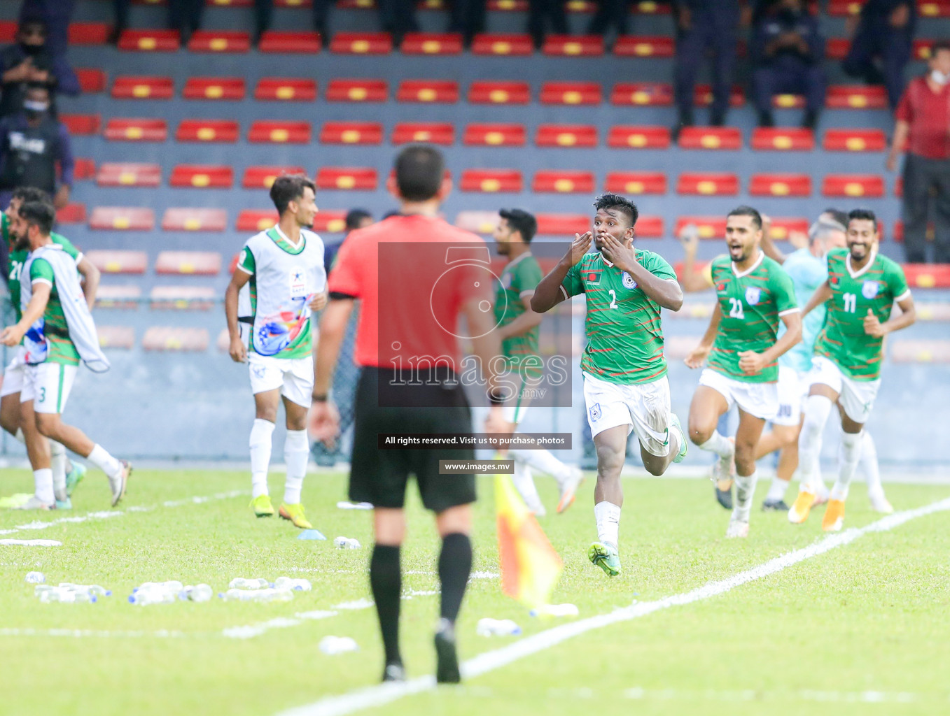 Bangladesh vs India in SAFF Championship 2021 held on 1st October 2021 in Galolhu National Stadium, Male', Maldives