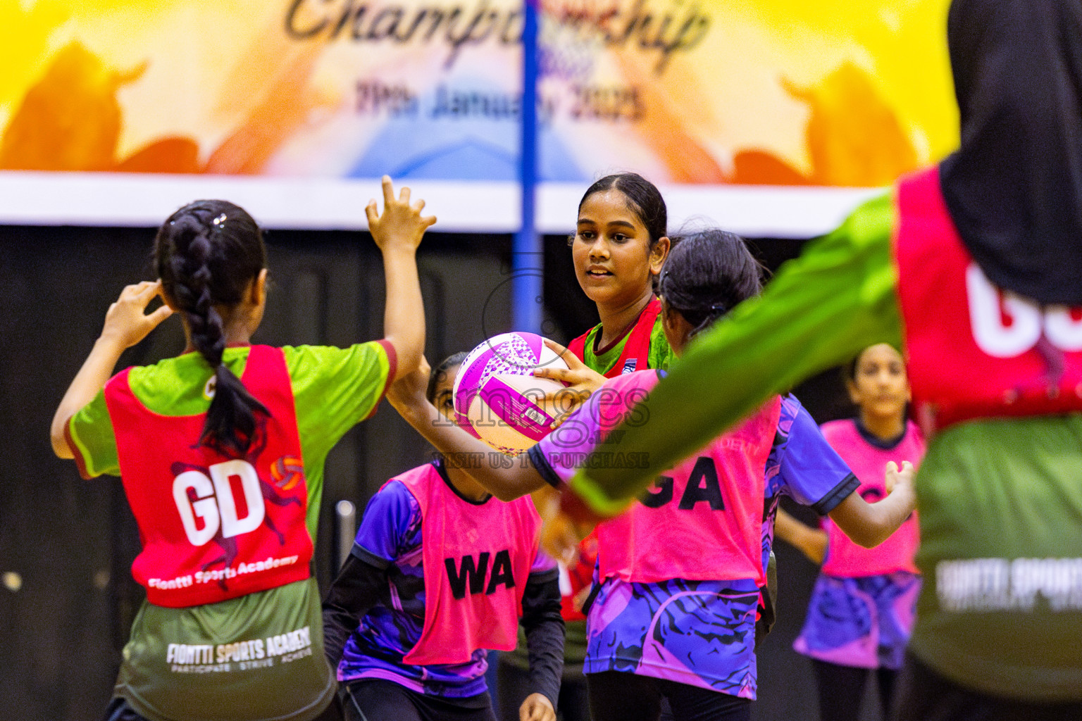 Netgen A vs N Sports Academy A in Day 3 of 3rd Netball Junior Championship, held at Social Center on Tuesday, 21st January 2025 . Photos: Nausham Waheed / images.mv