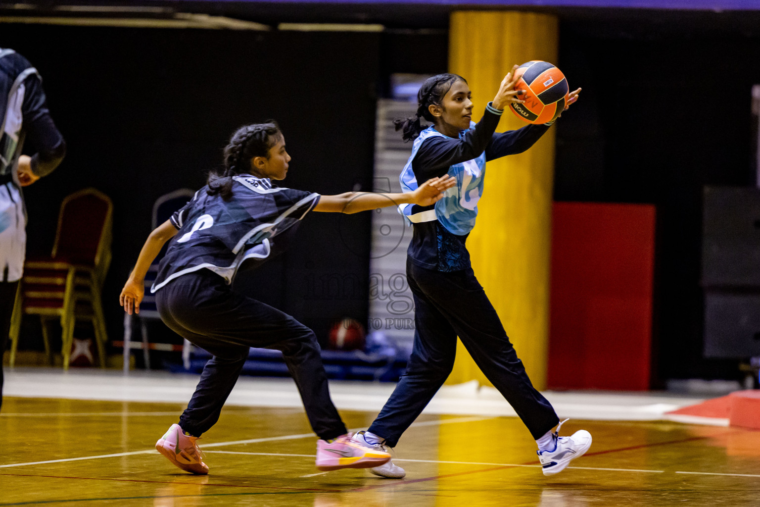 Day 12 of 25th Inter-School Netball Tournament was held in Social Center at Male', Maldives on Thursday, 22nd August 2024. Photos: Nausham Waheed / images.mv