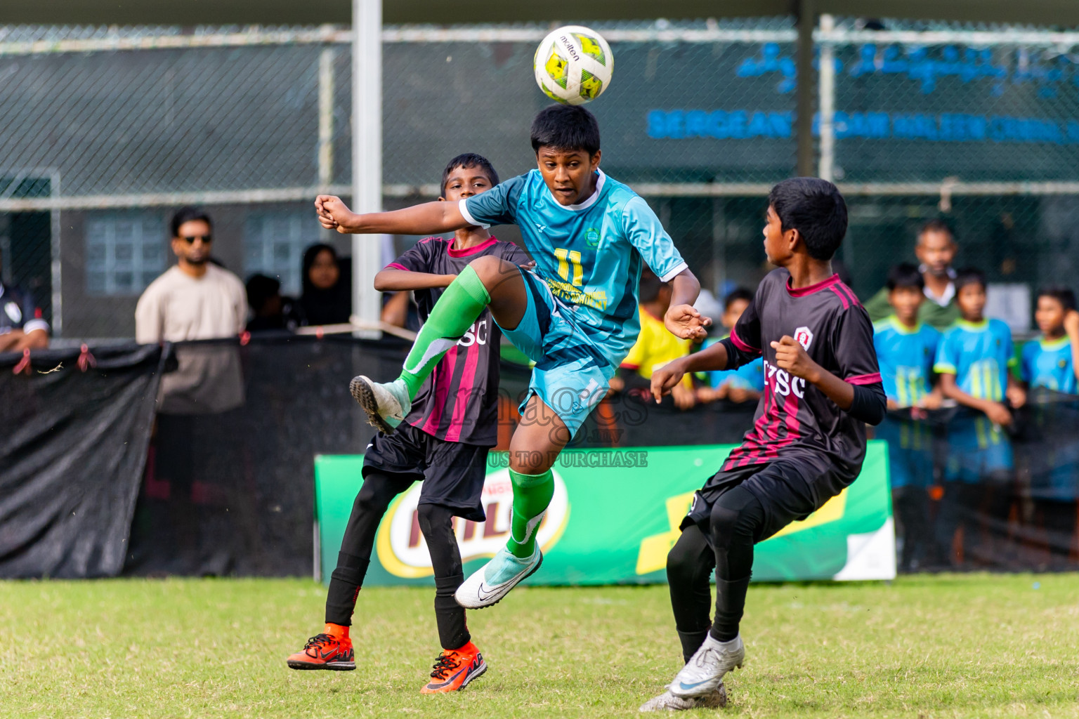 Day 1 of MILO Academy Championship 2024 - U12 was held at Henveiru Grounds in Male', Maldives on Sunday, 7th July 2024. Photos: Nausham Waheed / images.mv